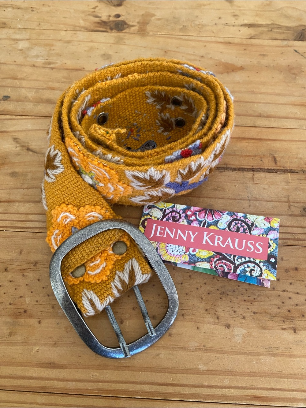 New! Jenny Krauss Floral Embroidered  Belt!